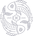 Pisces zodiac symbol